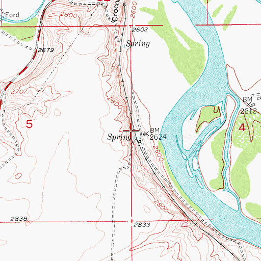 Topographic Map of Liscum (historical), MT