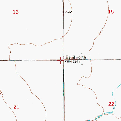 Topographic Map of Kenilworth School (historical), MT