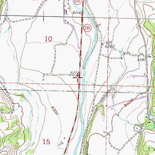 Topographic Map of Prince Creek, CO