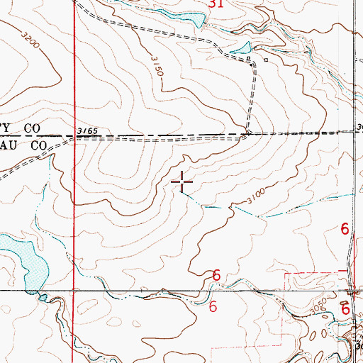 Topographic Map of Hervin Post Office (historical), MT