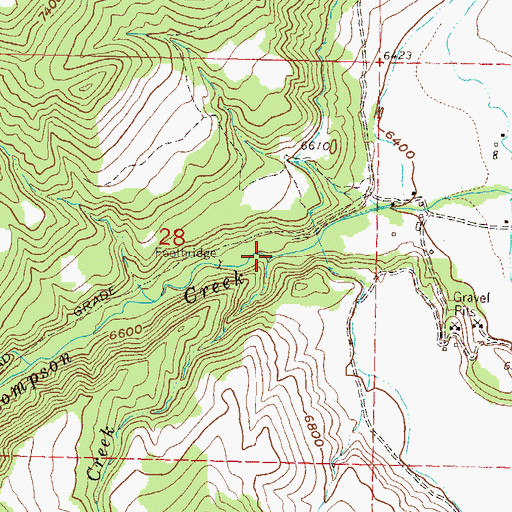 Topographic Map of Camp Foster Creek, CO