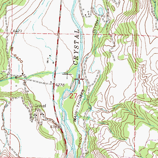Topographic Map of Bain-Thomas Ditch, CO