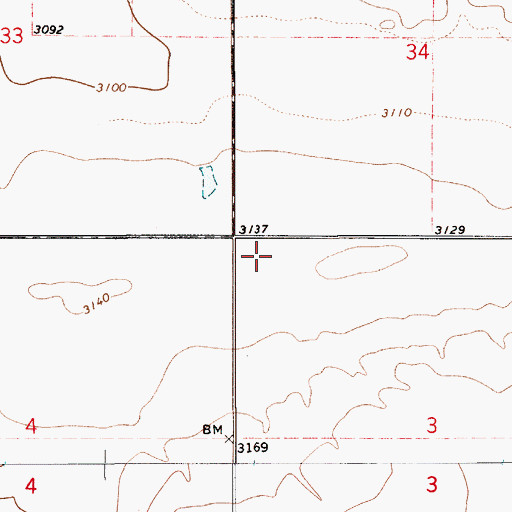 Topographic Map of Goose Bill Post Office (historical), MT