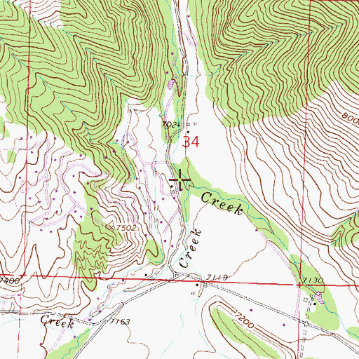 Topographic Map of Capitol Creek, CO