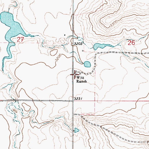 Topographic Map of Russell Post Office (historical), MT