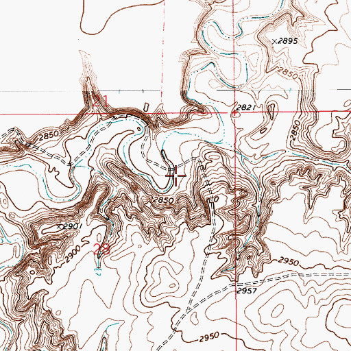 Topographic Map of Peters Post Office (historical), MT