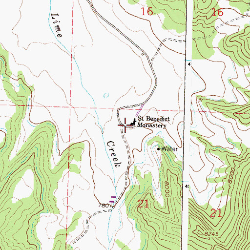 Topographic Map of Saint Benedict Monastery, CO