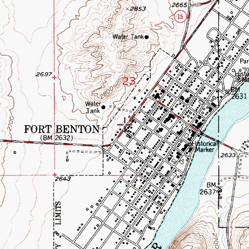 Topographic Map of First Lutheran Church, MT