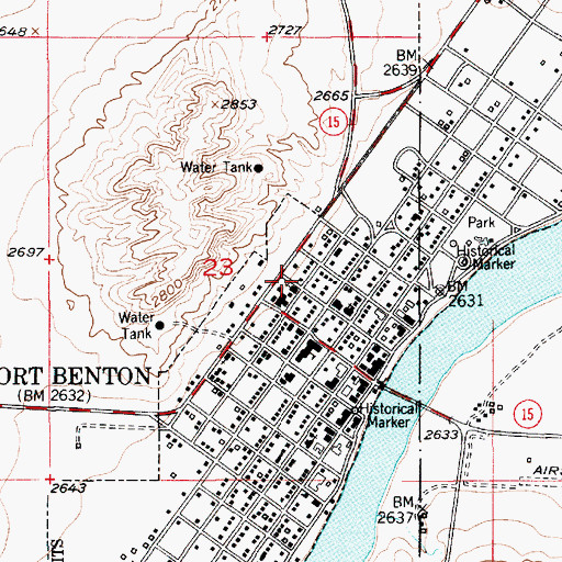Topographic Map of Immaculate Conception Catholic Church, MT