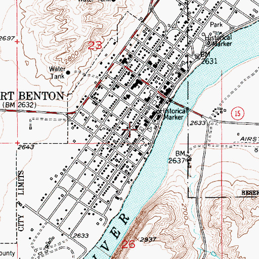 Topographic Map of First Christian Church, MT
