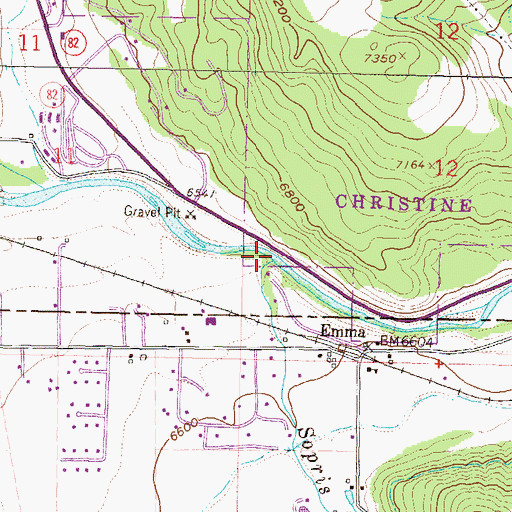 Topographic Map of Sopris Creek, CO
