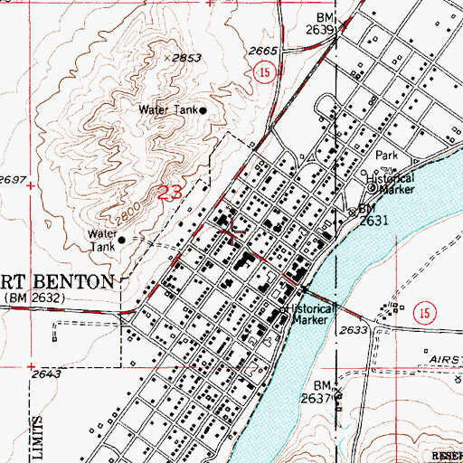 Topographic Map of Benton Eye Clinic, MT