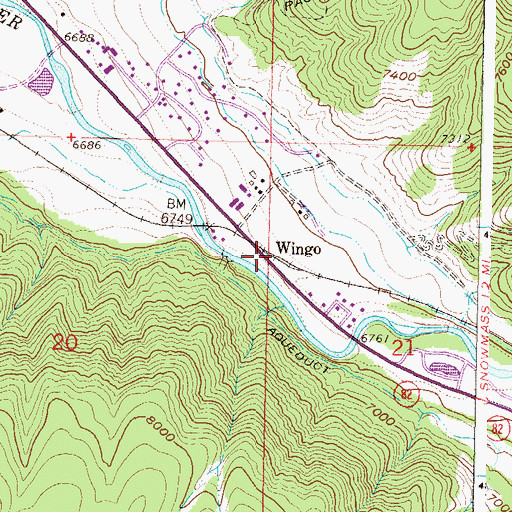 Topographic Map of Wingo, CO