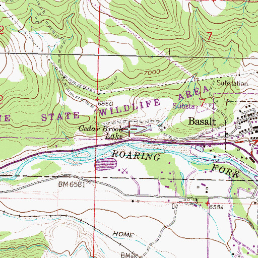 Topographic Map of Cedar Brook Lake, CO