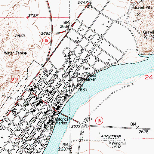 Topographic Map of Whoop-Up Trail Monument, MT