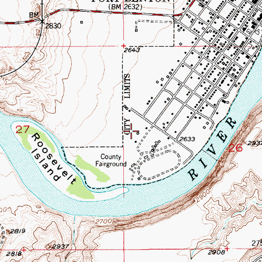Topographic Map of D and S RV Park, MT
