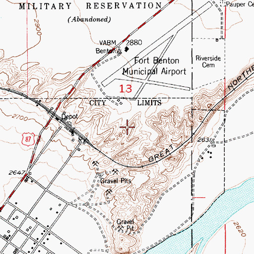 Topographic Map of Signal Point Golf Club, MT