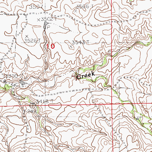 Topographic Map of Scottish Creek, MT