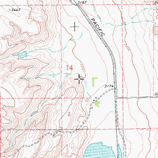 Topographic Map of Windy Coulee, MT
