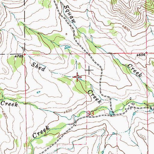 Topographic Map of Corral Creek, MT