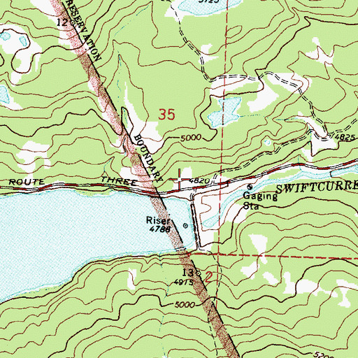 Topographic Map of Sherburne Post Office (historical), MT