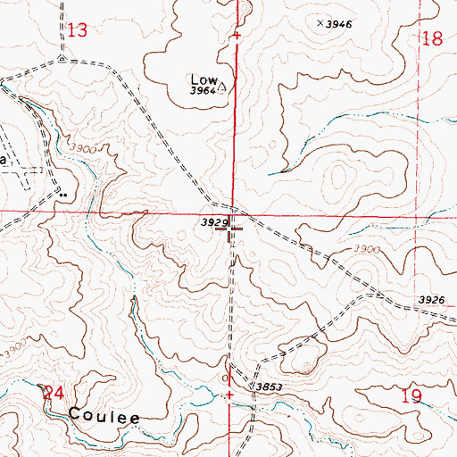 Topographic Map of Seville Colony, MT