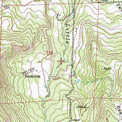Topographic Map of Oak Creek, CO