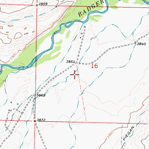 Topographic Map of Old Agency Trading Post (historical), MT
