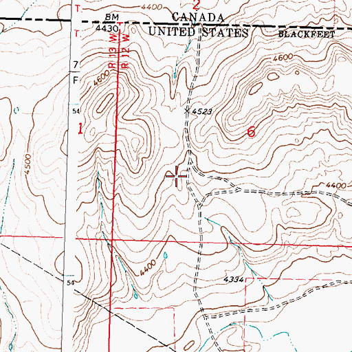Topographic Map of Galbraith (historical), MT