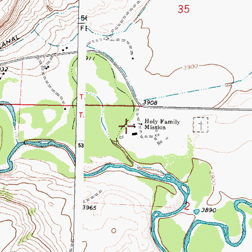 Topographic Map of Family (historical), MT