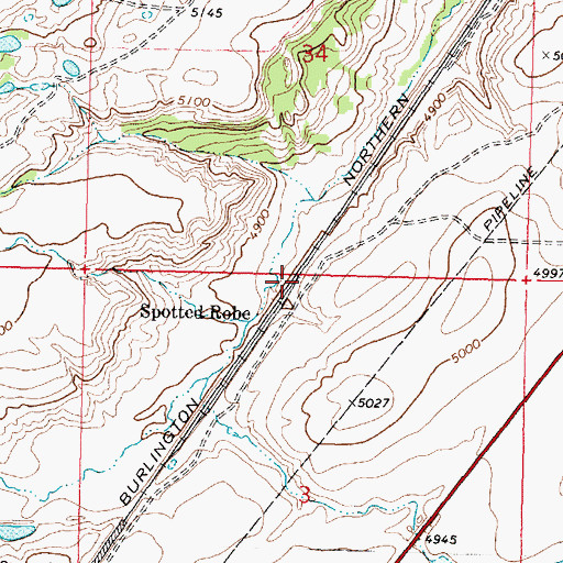 Topographic Map of Elk (historical), MT