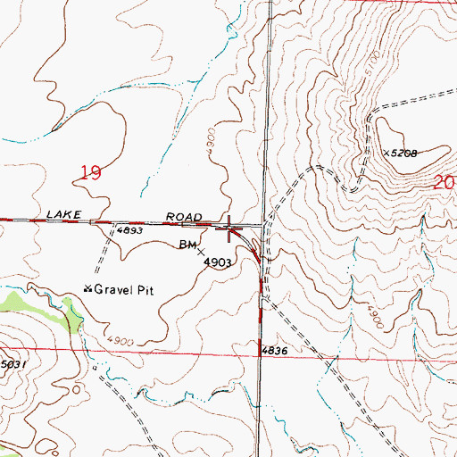 Topographic Map of Douglas (historical), MT