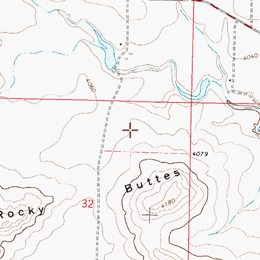 Topographic Map of Glendale School, MT