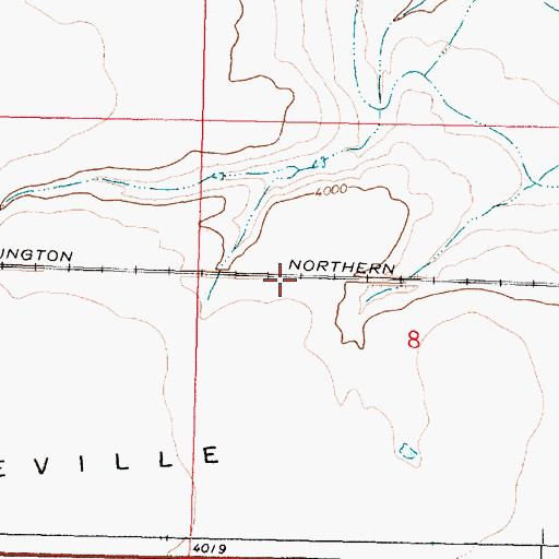 Topographic Map of Camden (historical), MT