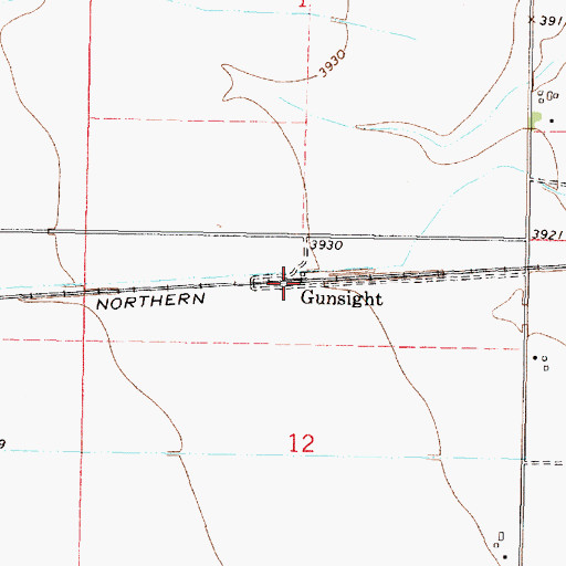 Topographic Map of Cadmus Post Office (historical), MT