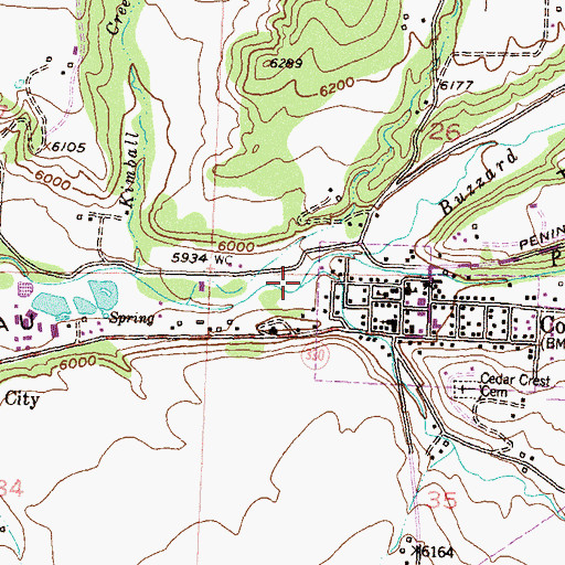 Topographic Map of Grove Creek, CO