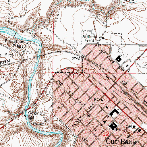 Topographic Map of Jehovah's Witnesses, MT