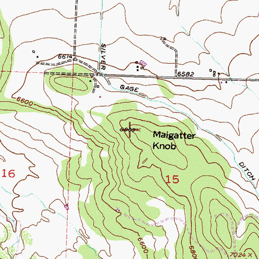 Topographic Map of Maigatter Knob, CO
