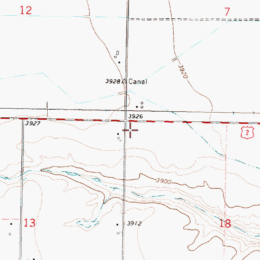 Topographic Map of Shady Grove Campground, MT
