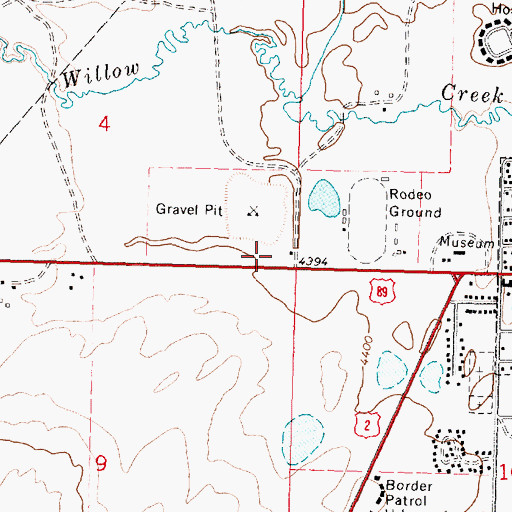 Topographic Map of Sleeping Wolf Campground, MT