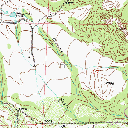 Topographic Map of Spring Creek, CO