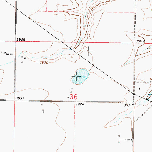 Topographic Map of Conway Lake, MT