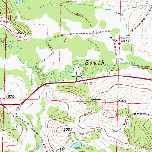 Topographic Map of Aspenwood Camp, MT