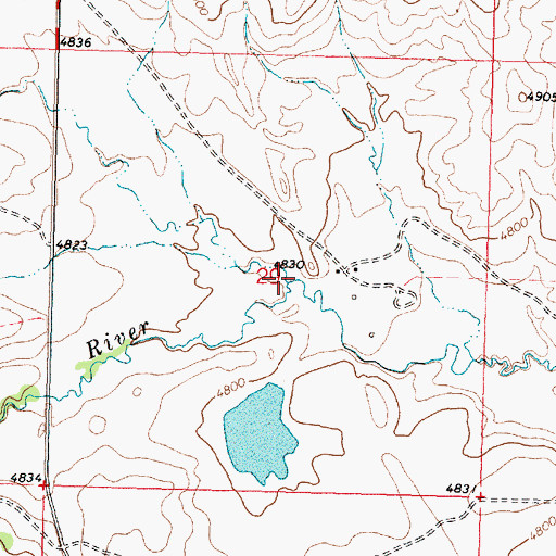 Topographic Map of Davis Coulee, MT