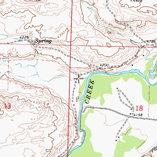 Topographic Map of Hay Coulee, MT
