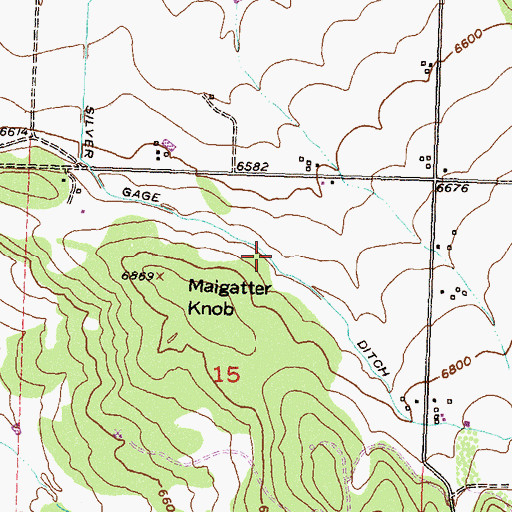 Topographic Map of Silver Gage Ditch, CO