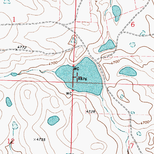 Topographic Map of Magee Lake, MT