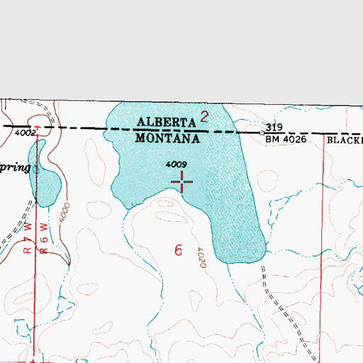Topographic Map of Boundary Lake, MT
