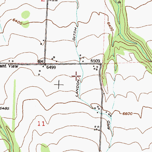 Topographic Map of Berthold Updyke and Landon Ditch, CO