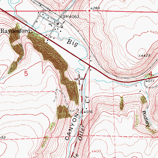 Topographic Map of Mann Post Office (historical), MT
